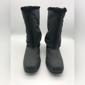 Totes Staride Mid Calf Boot Zip Up Black Size 10m